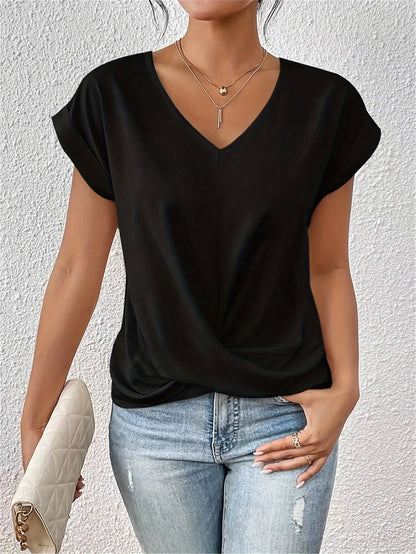 Comfortable T-shirt with an elegant neckline