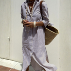 Melissa™ | Elegant striped shirt dress