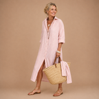 Melissa™ | Elegant striped shirt dress
