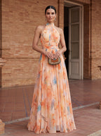 Aurora | Dress with halter neck